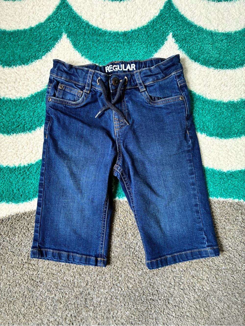 Vertbaudet Denim Bermuda Shorts (Indigo) Size 8